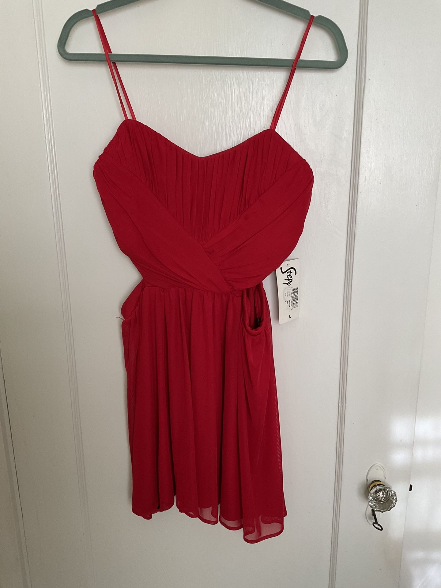 Stepping Out Red Cocktail/Party Dress, Size L, New With Tags