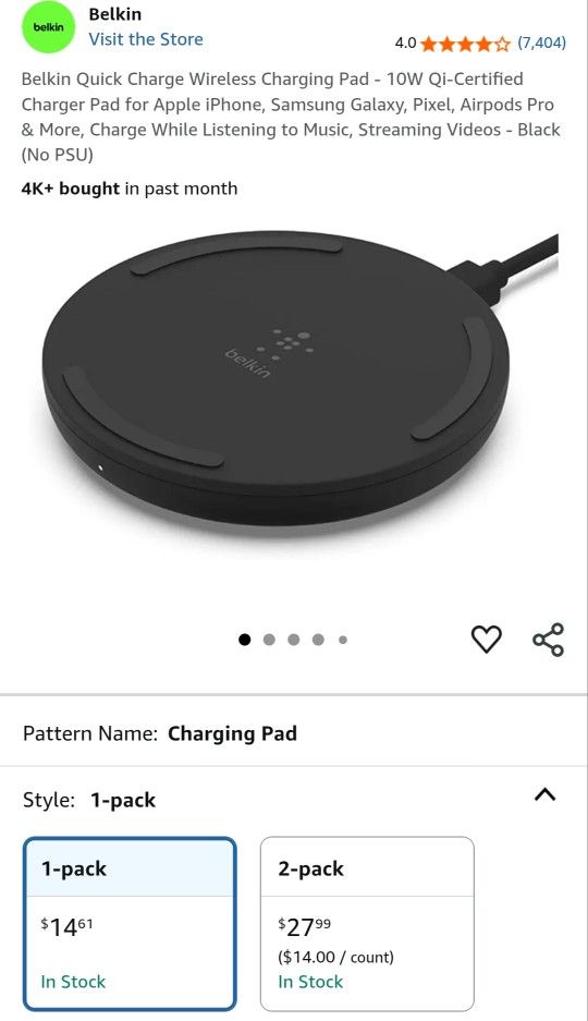Belkin Quick Charge Wireless Charging Pad