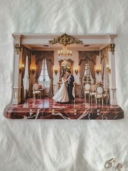 2D FLAT 1PC COUPLE EUROPEAN STYLE LUXURIOUS WOOD KEY HANGER
