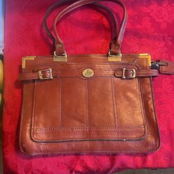 Vintage Brown Leather Purse Don Quixote