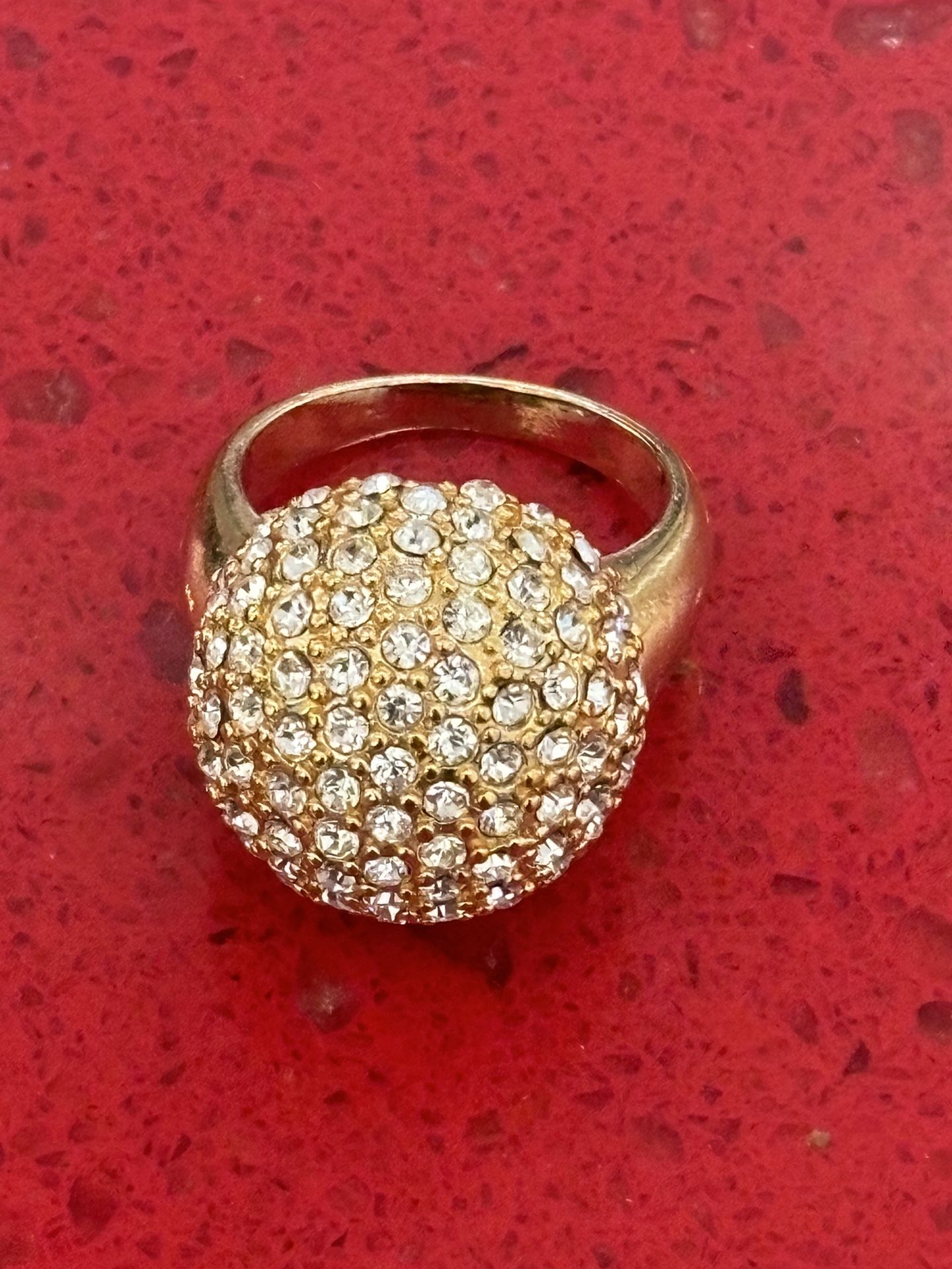 Snowball Ring In Gold Size 8