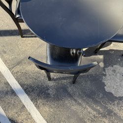 Black Wood Table With 4 Chairs