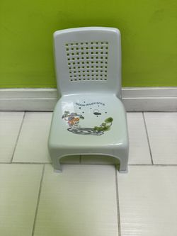 White Plastic Kids Chair
