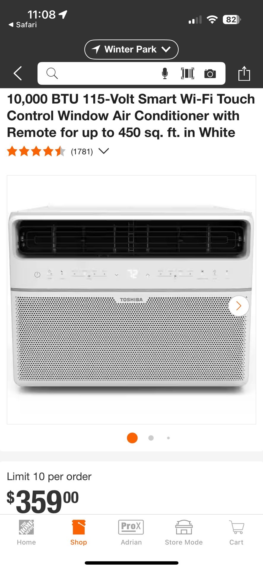 Toshiba Large AC Wall/Window Unit