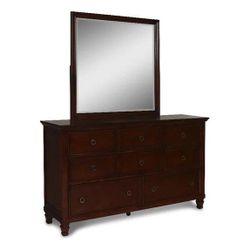 3 Tamarack Cherry Dresser Set, 1 Twin Tamarack Cherry Bed, 1 Queen Tamarack Cherry Bed
