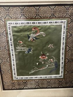 Vintage Chinese Silk Embroidery Art Panels
