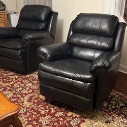 Two Leather Recliners 