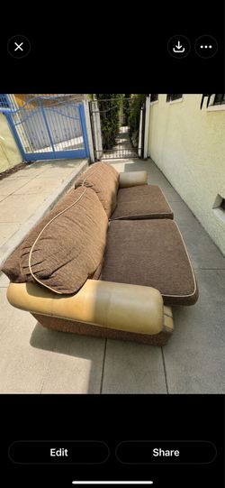 Free leather fabric sofa