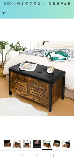 NEW STORAGE BENCH/CHEST WITH PADDED SEAT