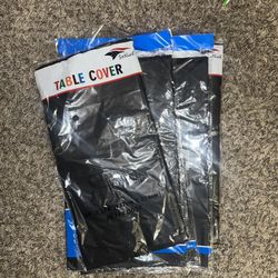 Black Rectangle Of Plastic Table Cloths