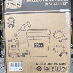 Tankless water heater descale Kit, New