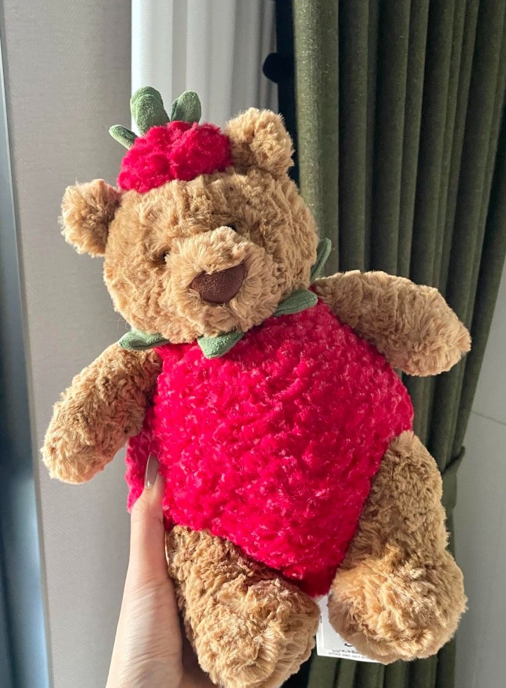 Jellycat Strawberry Bartholomew Bear-BNWT& HTF& Retired