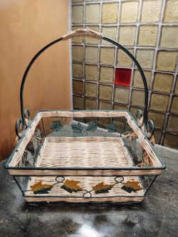 Vintage Wrought Iron Basket