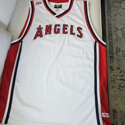 ANAHEIM ANGELS BASEBALL BASKETBALL STYLE JERSEY SIZE XL WORN ONCE