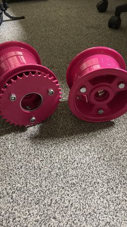 Pink Powder Coated Tri Star Rims
