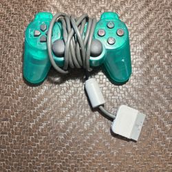 OEM Sony PlayStation 2 PS2 Emerald Transparent Green Controller 