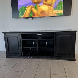 Wood entertainment center