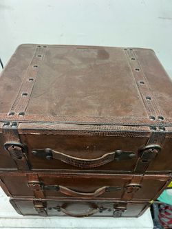 Vintage luggage shelf