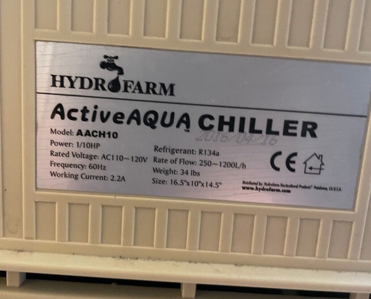 WATER CHILLER Hydrofarms Active Aqua Chiller 1/10hp