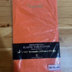 Exquisite Orange Premium Quality Plastic Party Table Cover 54"x108" Rectangle Brand New $6 Meet Up In Irving @dfwgoods 