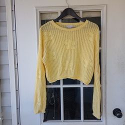 Sincerely Jules yellow sweater Sz L for women's 