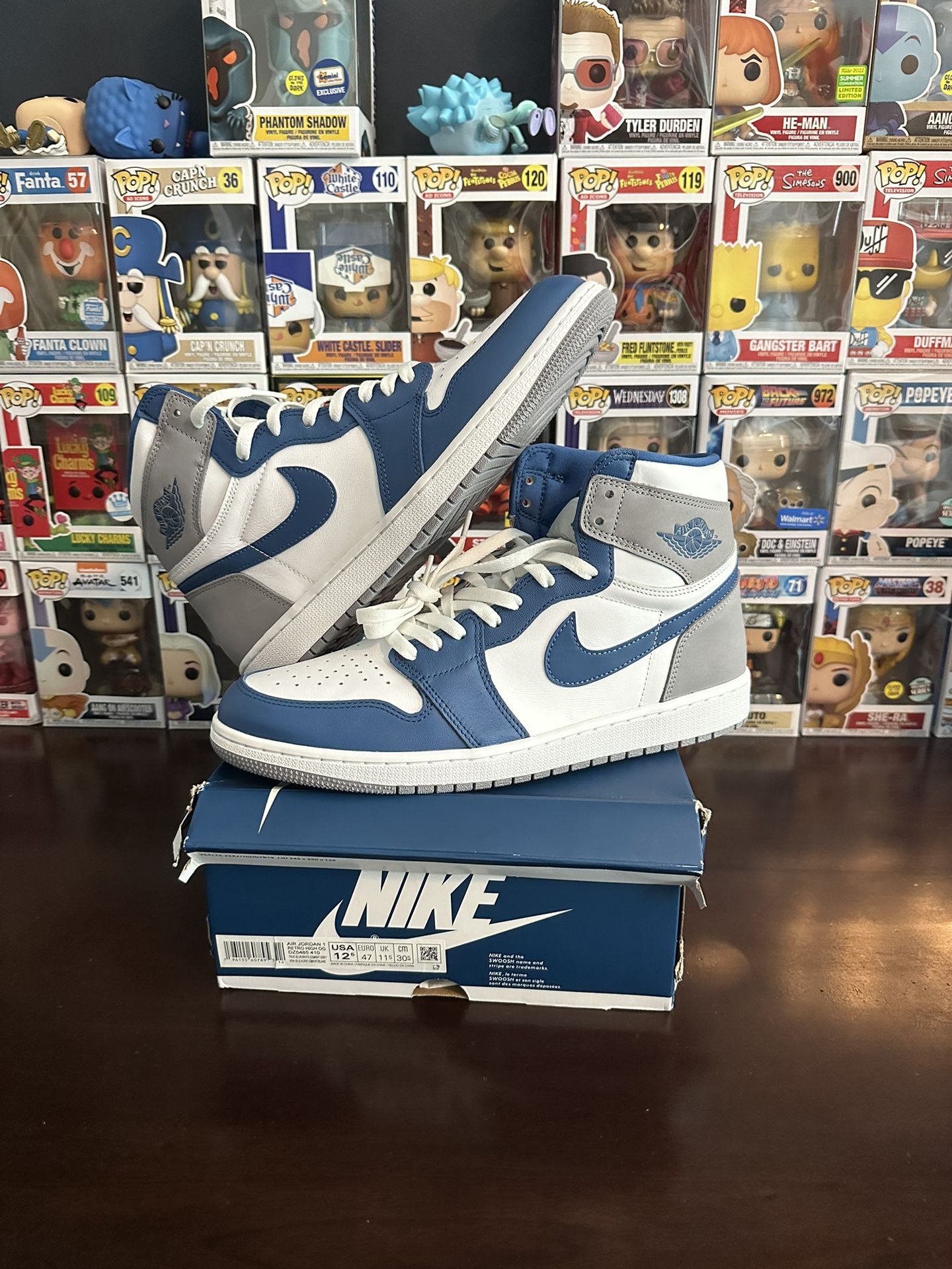 Jordan 1 High True Blue Size 12.5 DS Og All Damaged Lid