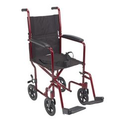 Drive wheelchair transport chair NEW 17” red
