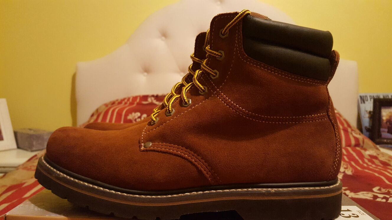 Brahma Workload Bravo lll Brown Suede Soft Toe Work Boots Size 12