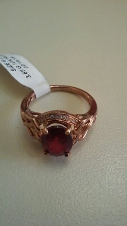 Ruby Red Rose Gold Ring