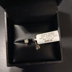 Diamond Solitaires Earrings (make an offer)