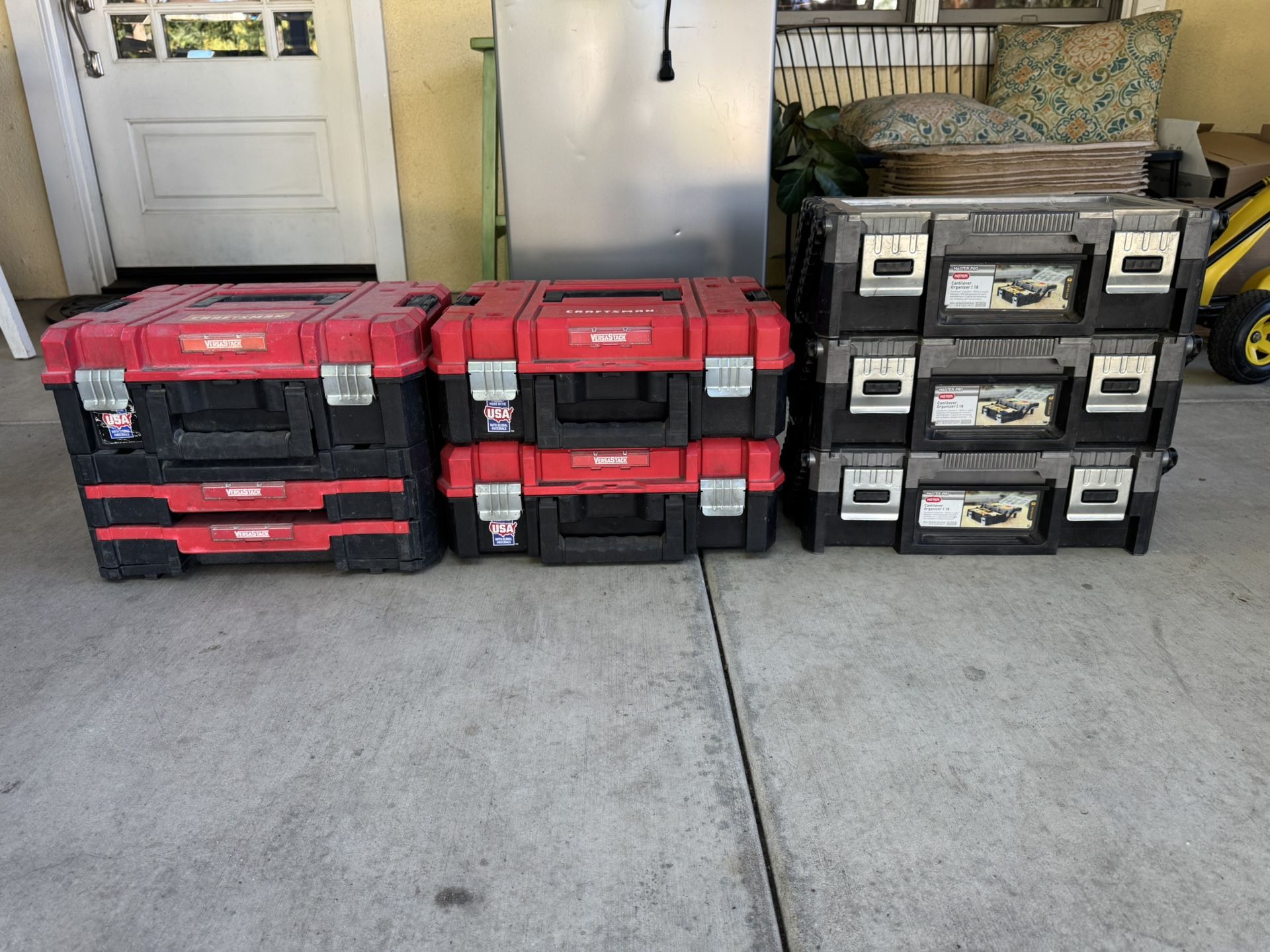 Craftsman Versastack & Keter Master Pro Stackable Tool Boxes 