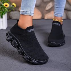 [Breathable Sneakers] Breathable Knitted Fabric Women's Fashion Sneakers