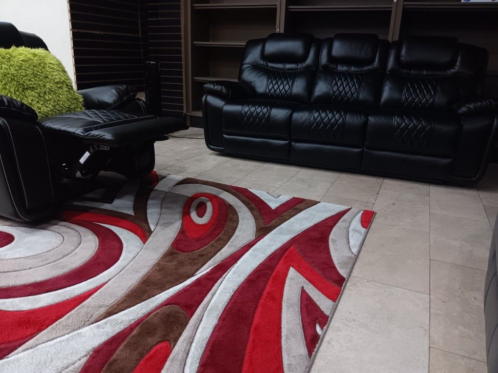*Weekly Feature!!!*---Charming Santiago Black Leather Reclining Sets---Now $1599!!!---Delivery And Financing🤝
