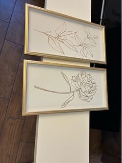 Gold frames & table
