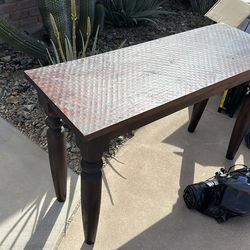 Solid wood console table