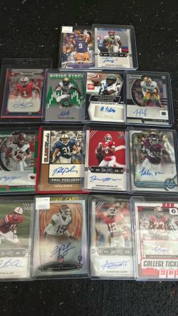 (14) autograph football cards