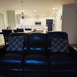 Leather reclining Couch