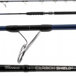 New Tsunami TSCSHDBSII701M-B Carbon Shield II Boat Spinning Rod Fishing 7'