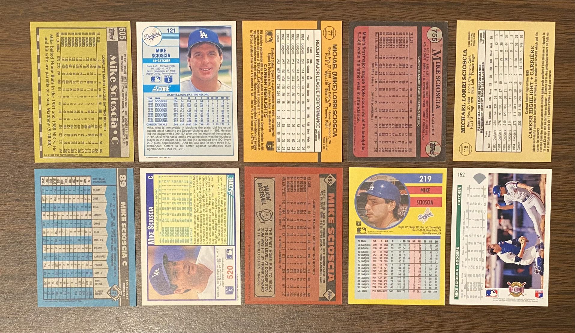 LOT OF 50 DIFFERENT MIKE SCIOSCIA BASEBALL CARDS LOS ANGELES DODGERS NO  DUPS for Sale in Montebello, CA - OfferUp