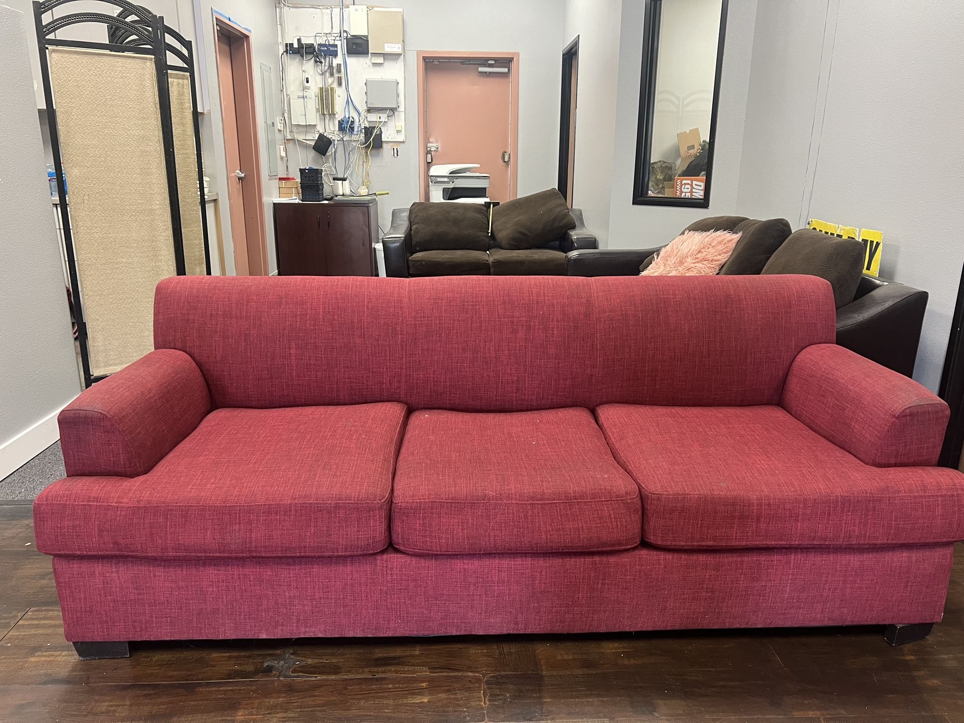 Two Red Couches