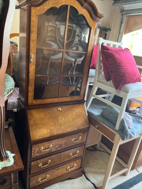 Walnut Jasper Furniture Secretary Dresser Console