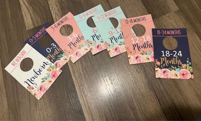 Baby girl closet dividers