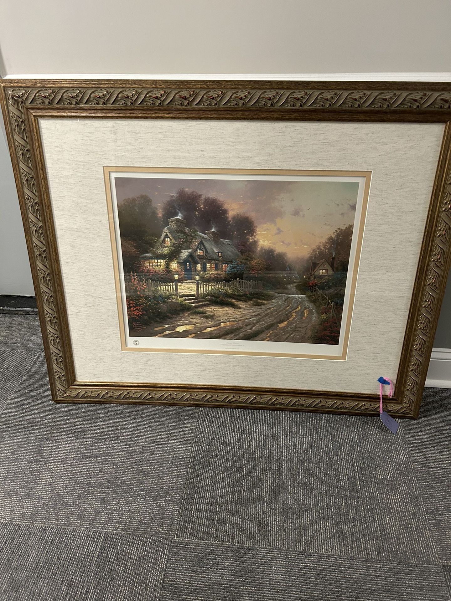 limited edition Thomas Kinkade print titled 'Teacup Cottage'.