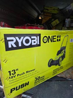 RYOBI 18V CORDLES 13"IN LANW MOWER TOOL ONLY NEW