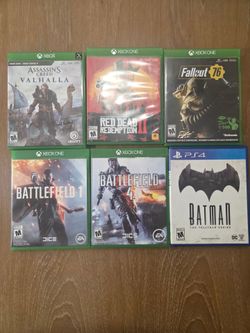 X box one and Playstation games bundle