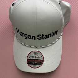 NWT Morgan Stanley Justin Rose White Golf Hat / Cap
