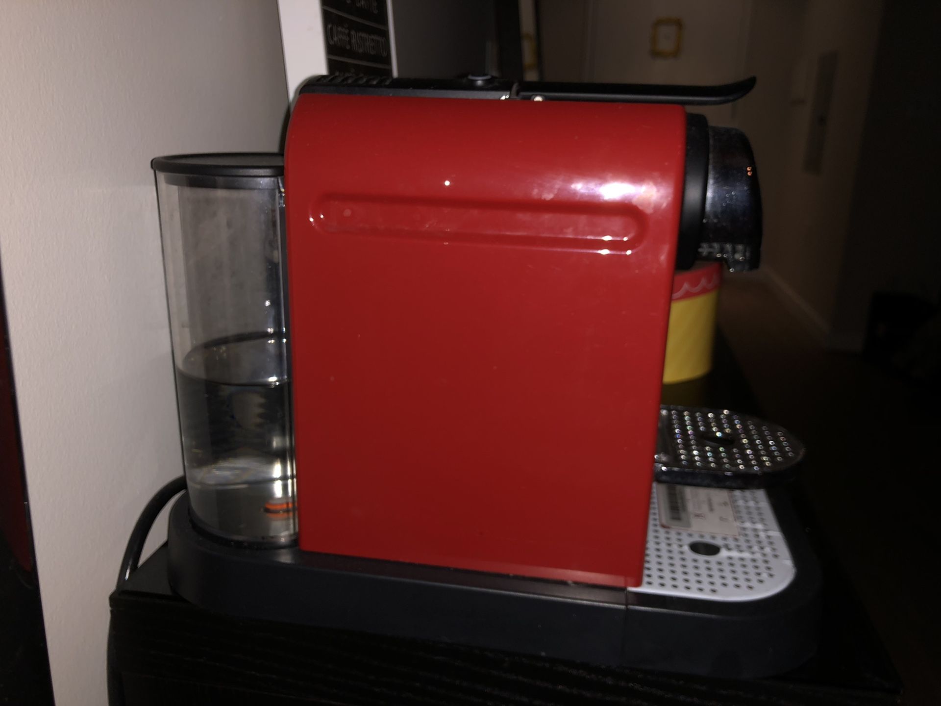 Nespresso Automatic Single-Serve Espresso Maker and Milk Frother, red