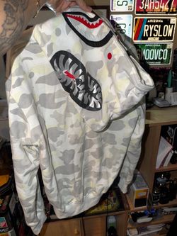 BAPE Full Zip Hoodie White Camo