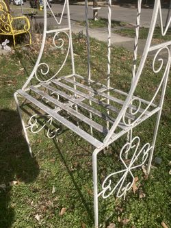 Garden  Arched Arbor with Built Seats  Antique Wrought8 Foot Tall