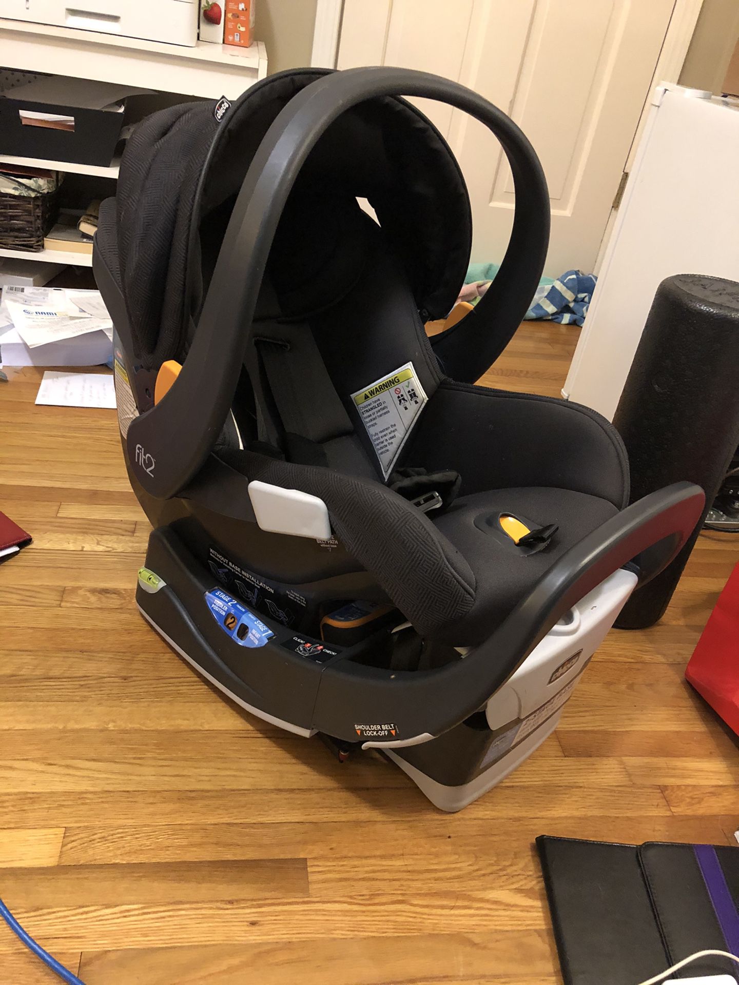 Newborn- 2 years old Fit2 car seat and 2 car base attachment